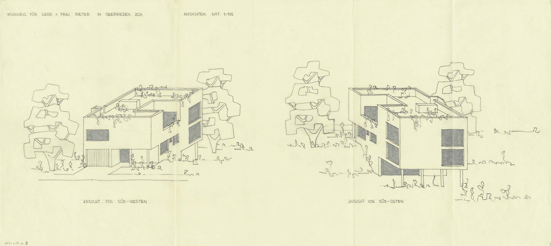 Abb.: Adrian Willi, Wohnhaus Rieter, Oberrieden/ZH, 1958–1959
