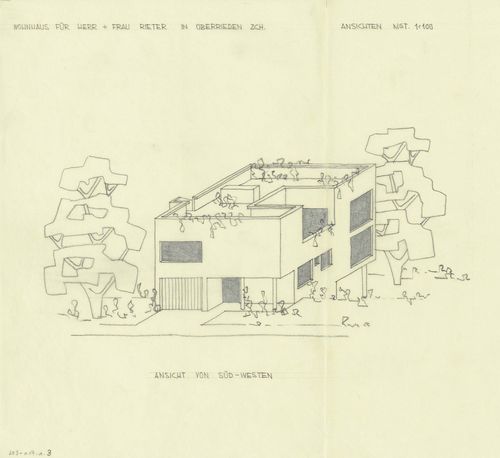 Abb.: Adrian Willi, Wohnhaus Rieter, Oberrieden/ZH, 1958–1959. Ausschnitt
