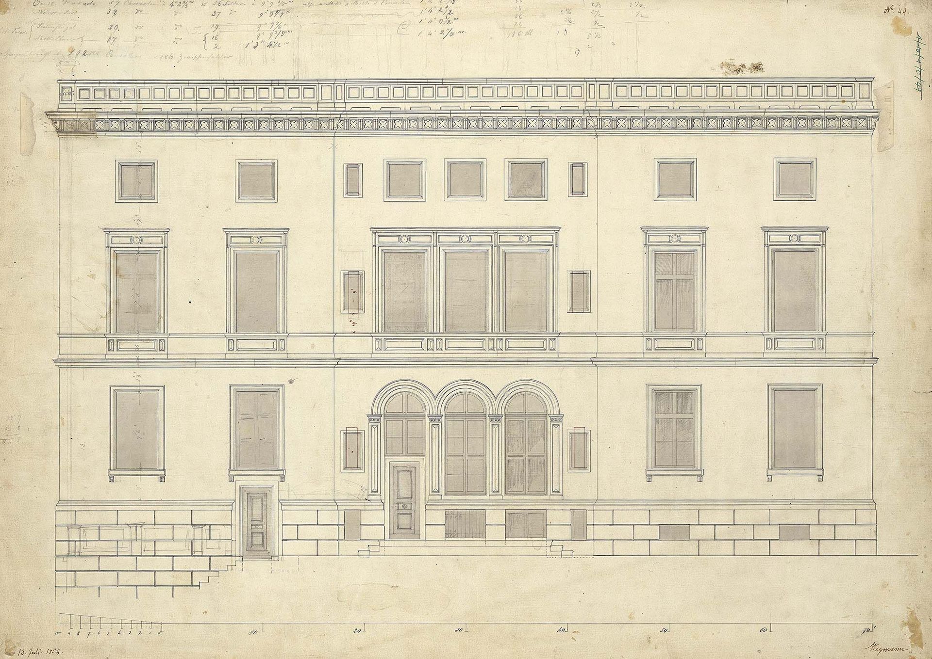 Abb.: Gustav Albert Wegmann, Villa Tobler, Zürich, 13. Juli 1854